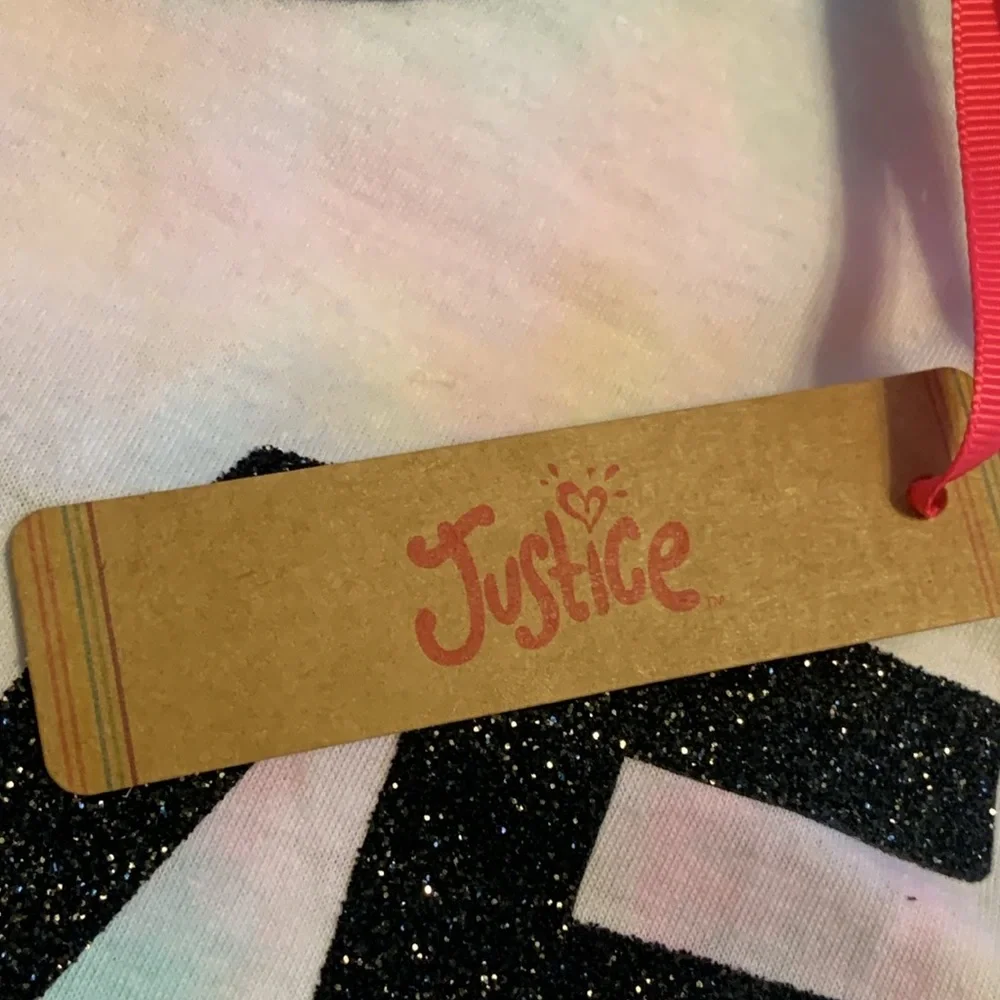 Justice Girls Short Sleeve Graphic “Love Together” Boxy Tee Shirt